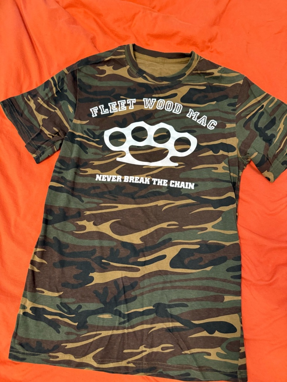 Methsyndicate sz small Camouflage Graphic Tee - Green Camo Fleetwood Mac